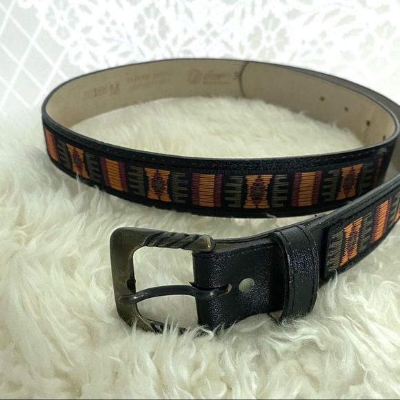 Accessories - Aztec Embroidered Womens Belt